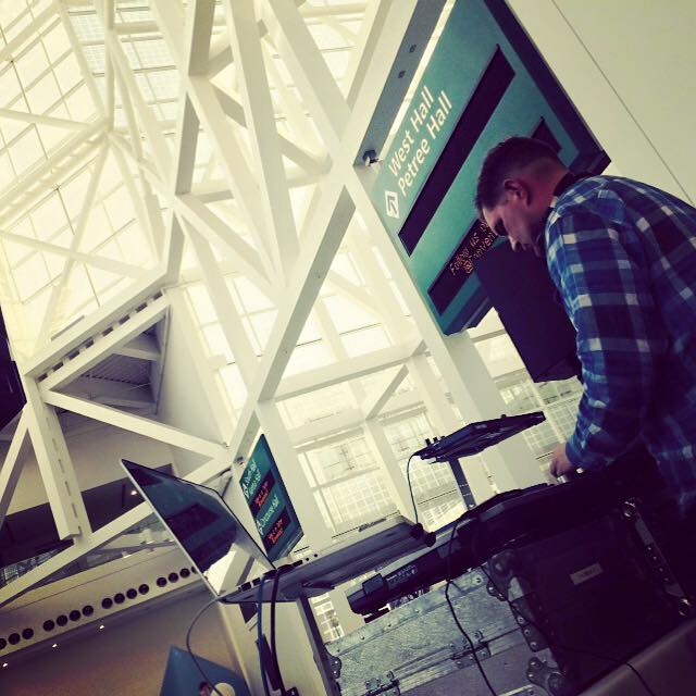 DJing at Drupalcon Los Angeles.