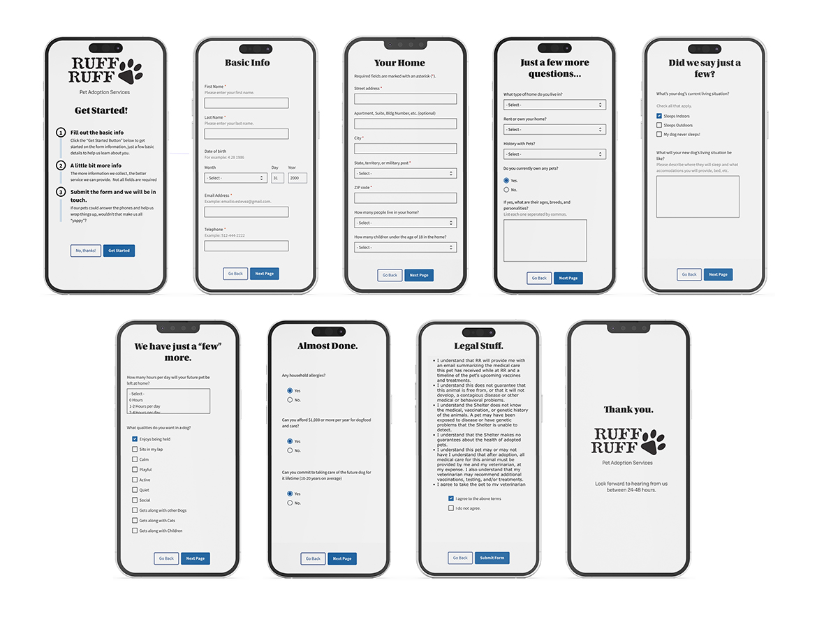 Version 2 Wireframes